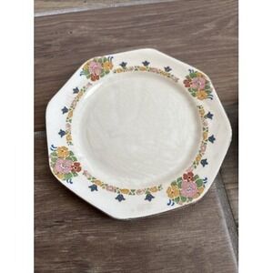 Art Deco Style Dinnerware Dessert Plates 3Set by John Maddock Sons Pastel c1930s